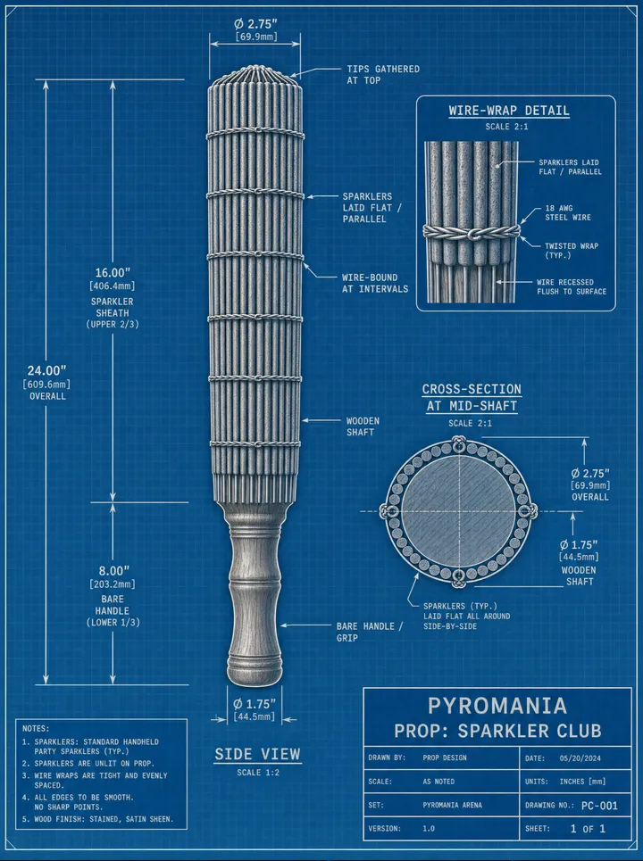 Sparkler mace blueprint